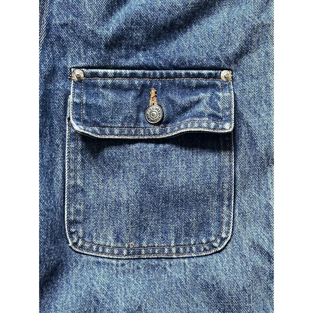 Polo Ralph Lauren Country Blanket Lined Chore Coat Denim Jacket Vintage Size L